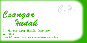 csongor hudak business card